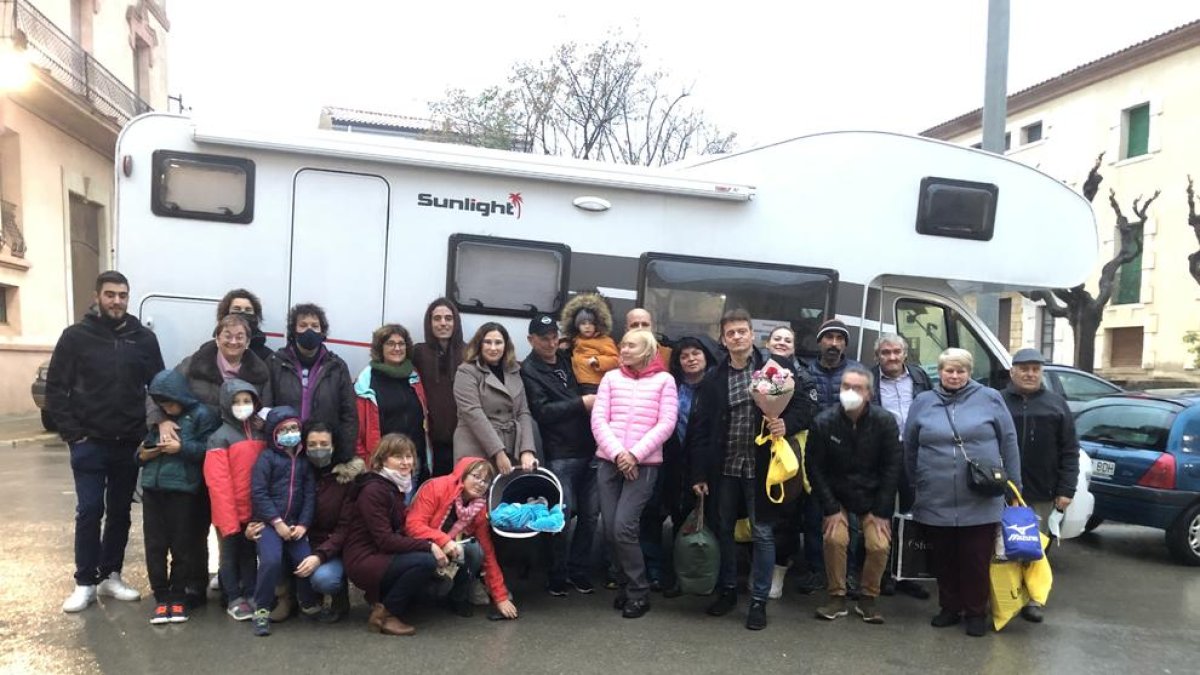 Los vecinos de Argilaga recibieron a los refugiados con una fiesta de bienvenida.