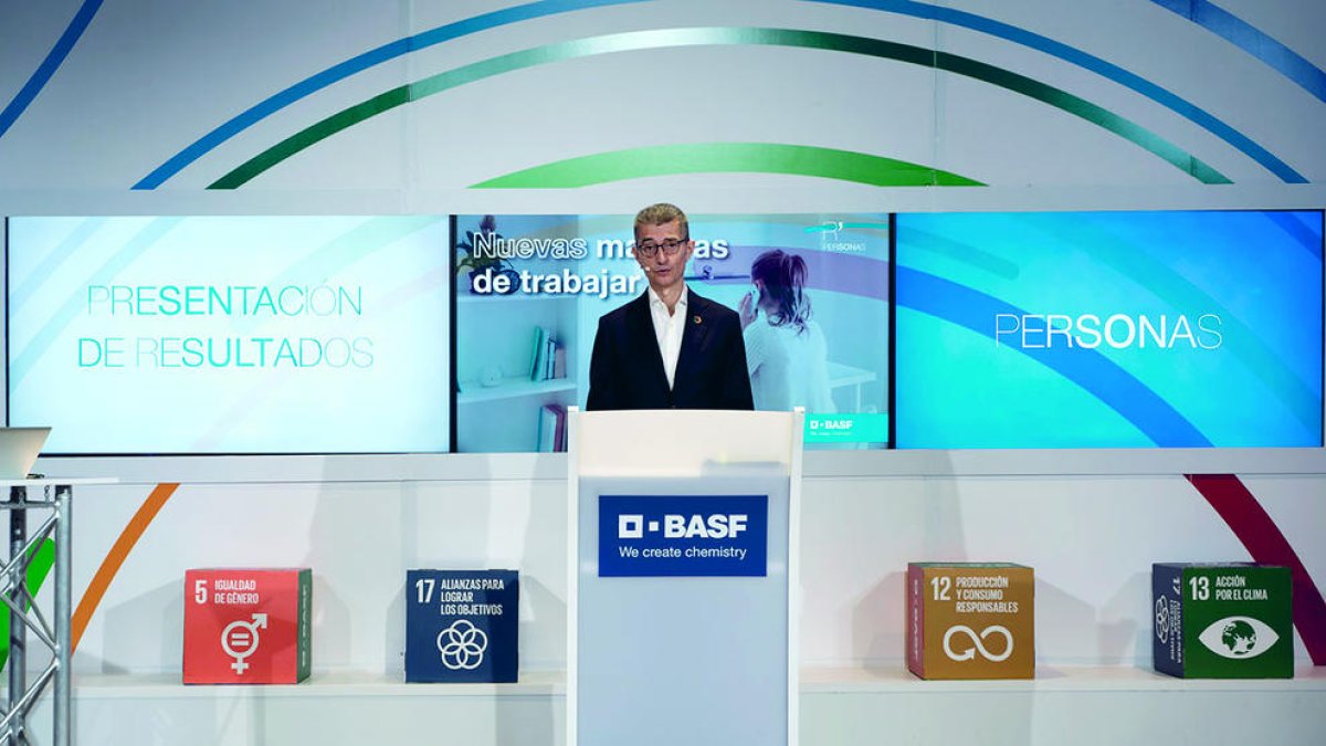 Carles Navarro, director general de BASF Española, en la seva compareixença aquest dimarts.