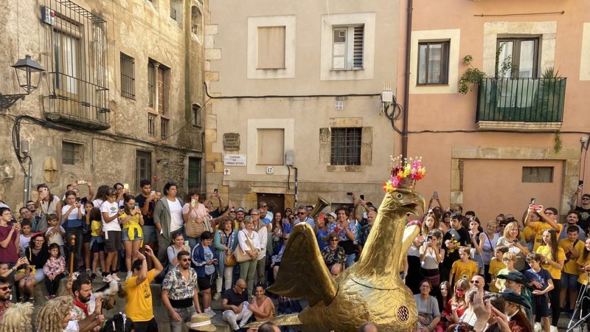 L'Àliga de Tarragona a la plaça de Dames i Vells.