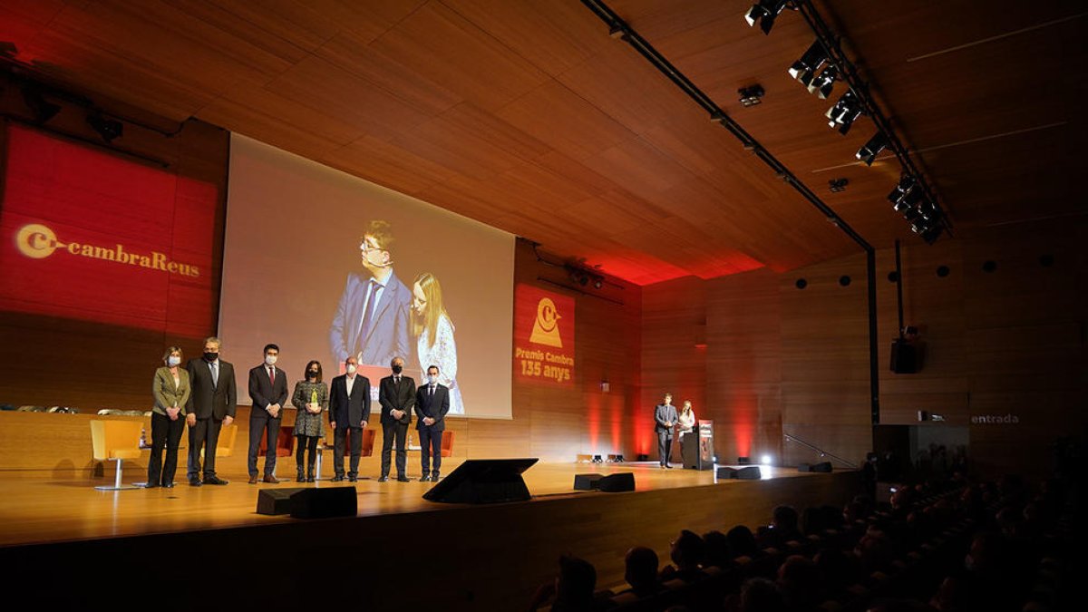 La Gala de lliurament dels Premis Cambra a l'Auditori Gaudí de Fira Reus, ahir al vespre.