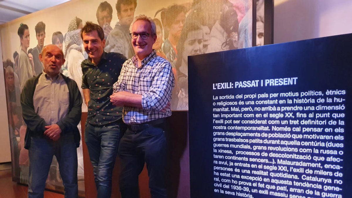 Los tres presentadores de la presentación de la ruta por la libertad.