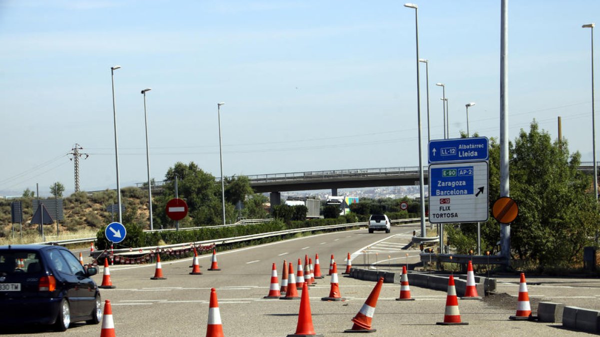 Punt on es construirà una gran rotonda a la sortida de l'AP-2 a Lleida per reordenar el trànsit cap a la C-12.