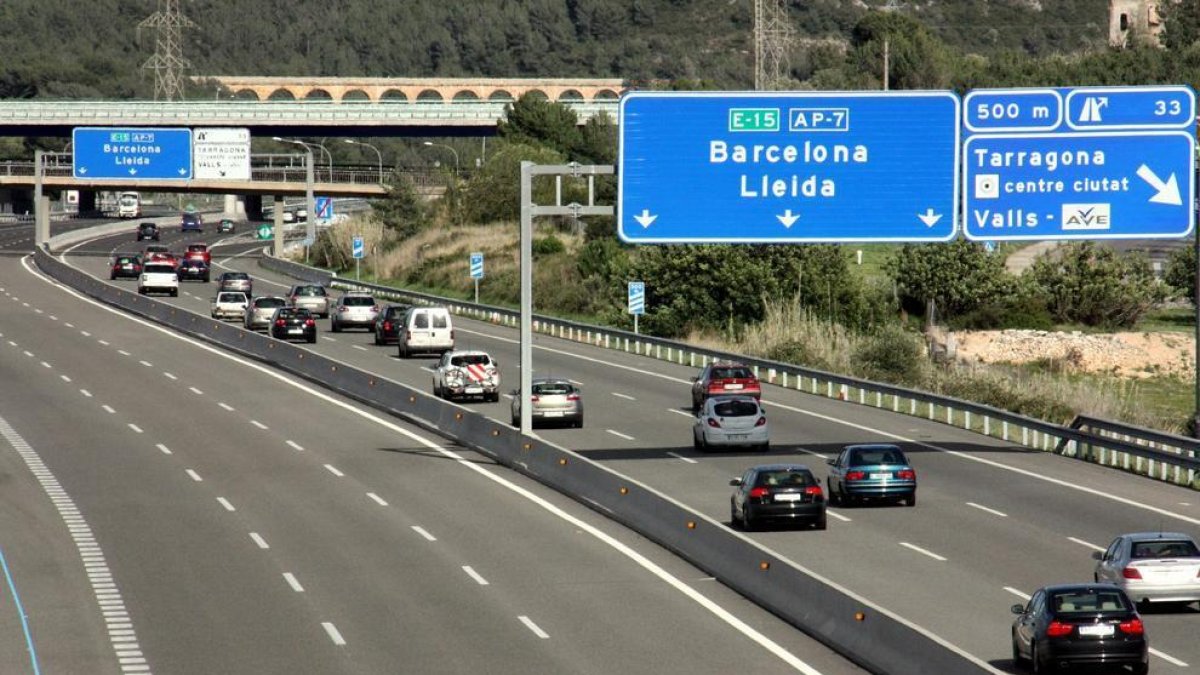 Imatge d'arxiu de l'AP-7 a l'alçada de Tarragona.