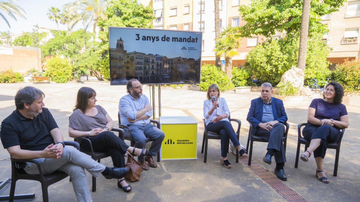 Els sis regidors d'ERC han fet un balanç dels projectes del mandat del grup al Govern.