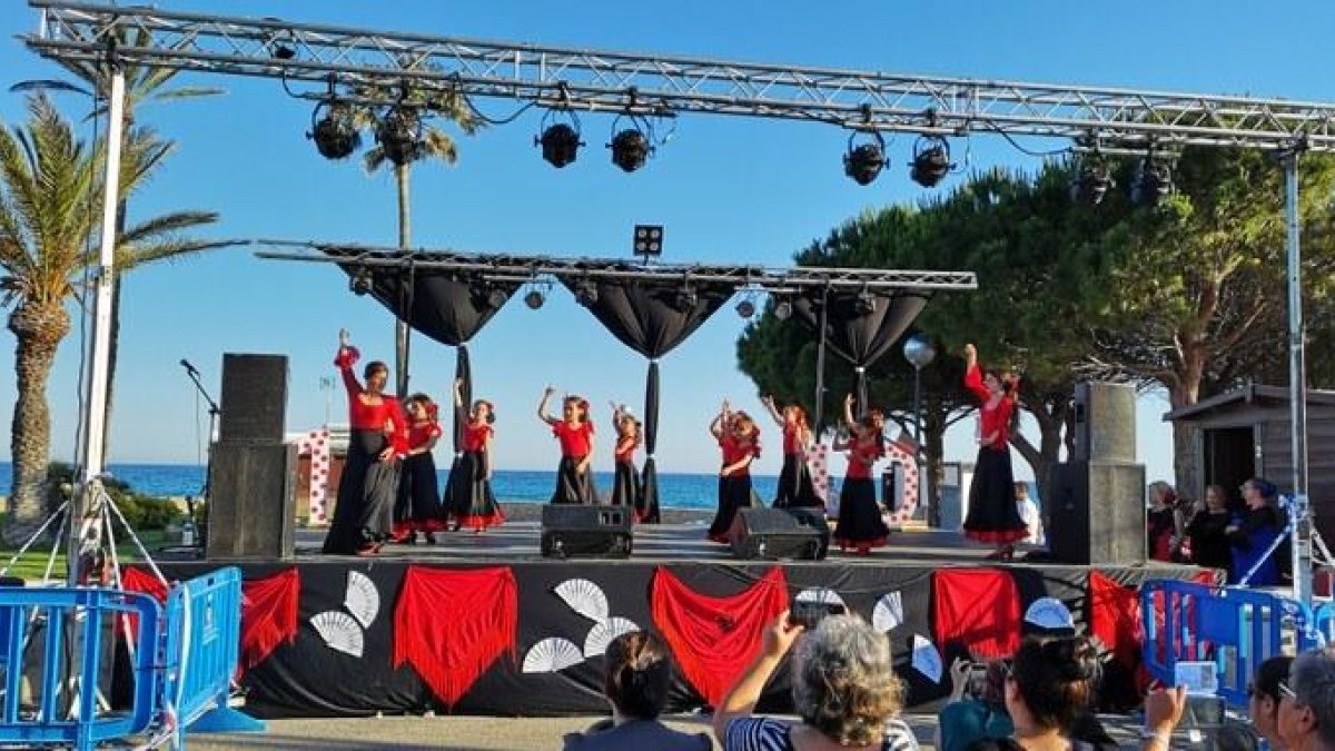 IMatge d'una exhibició de flamenc durant una Feria passada.