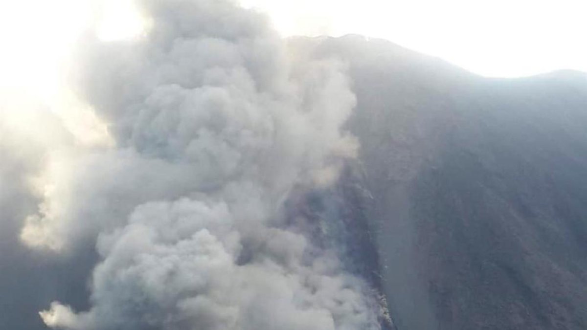 Imagen del volcán Stromboli.