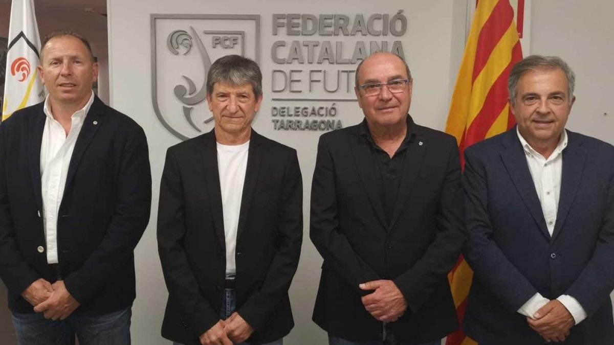 De izquierda a derecha, Juan Francisco Muñoz, Aniceto Galván, José Cosano i Toni Nieto.