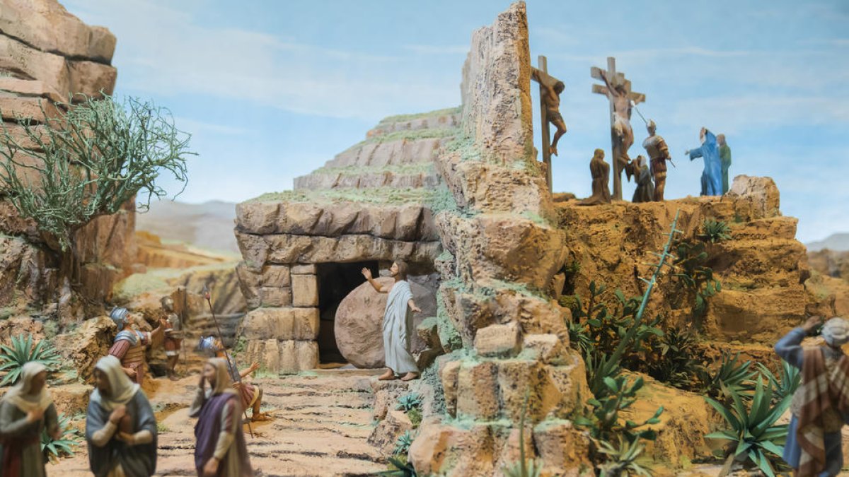 Imatge d'una part del diorama ubicat a la capella de la Parròquia de Sant Joan Baptista.