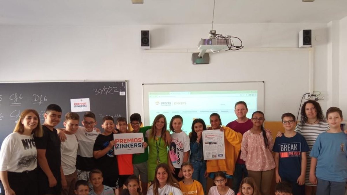 Els nens i nenes de 5è de Primària de l'escola Sant Berant Calvó de Vila-seca.