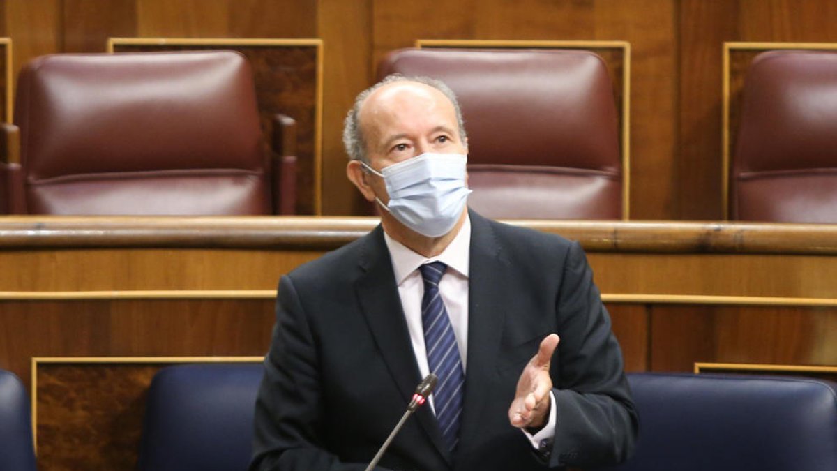 El exministro de Justicia, Juan Carlos Campo, en el 2021 en el Congreso de los Diputados.
