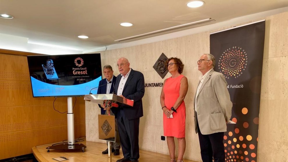 Imagen de la presentación de los premios Gaudí Gresol de este año en el Ayuntamiento de Reus.