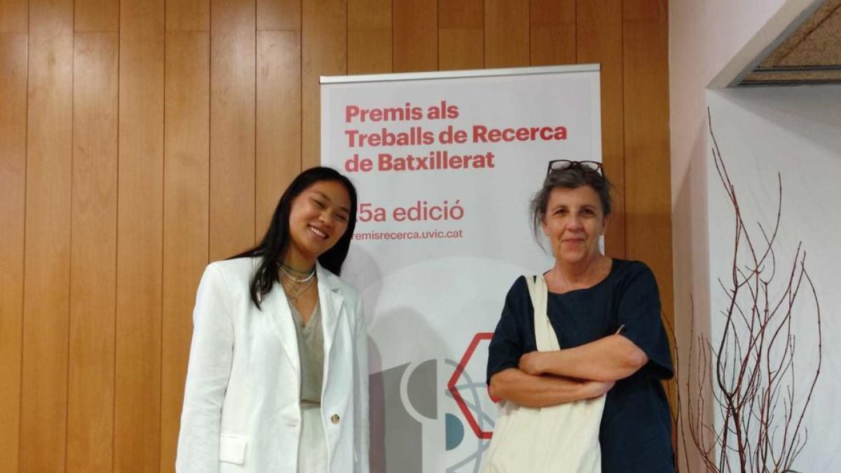 Ling Martín amb la professora