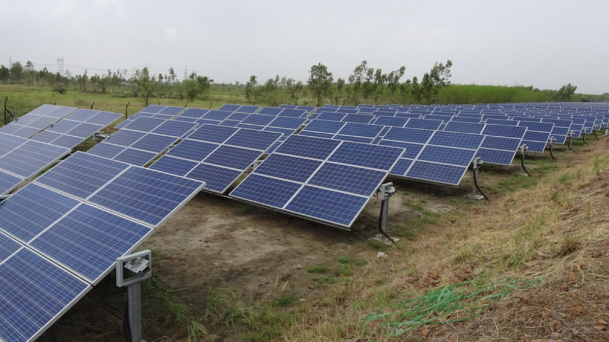 Imatge d'un parc solar.