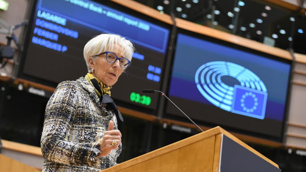 Pla general de la presidenta del BCE, Christine Lagarde.