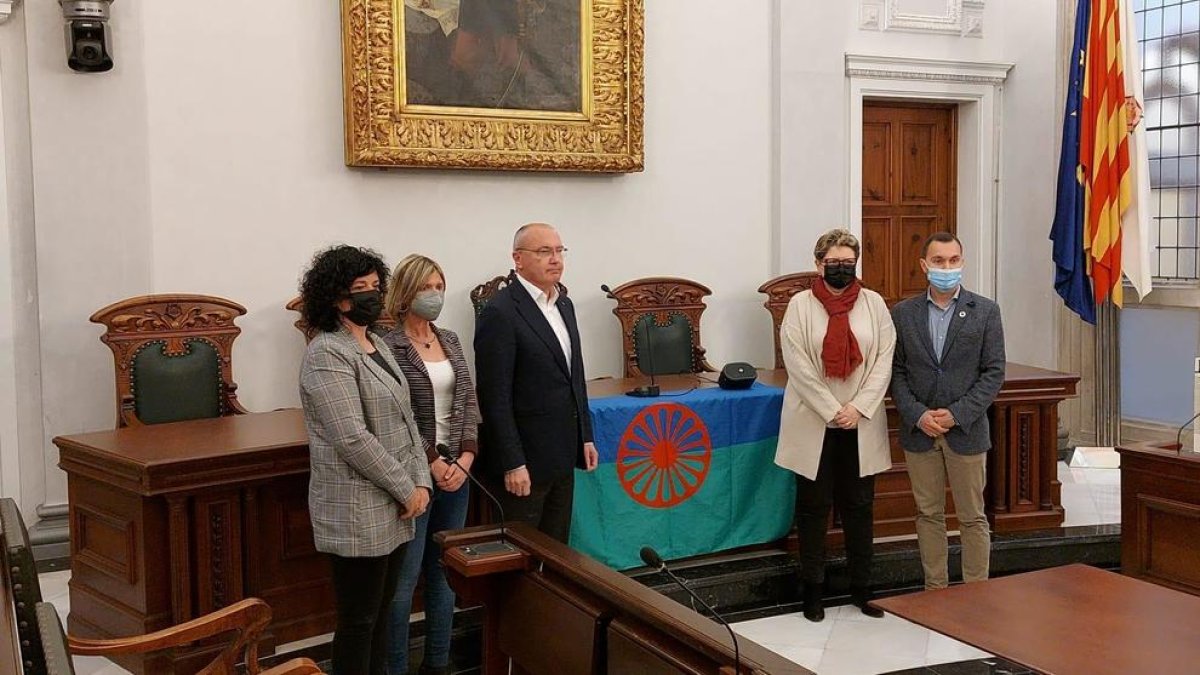 Imatge de l'acte d'homenatge a Antonio Gabarri a Reus.