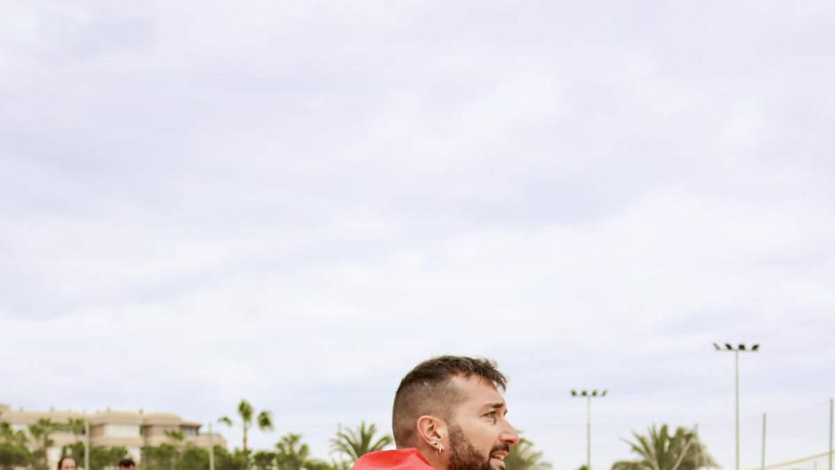 Llorenç Gómez, en pleno entrenamiento.