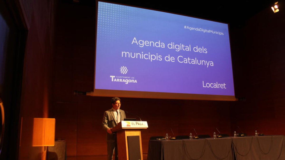 Imatge de l'acte de presentació de l'agenda digital dels municipis de Catalunya.