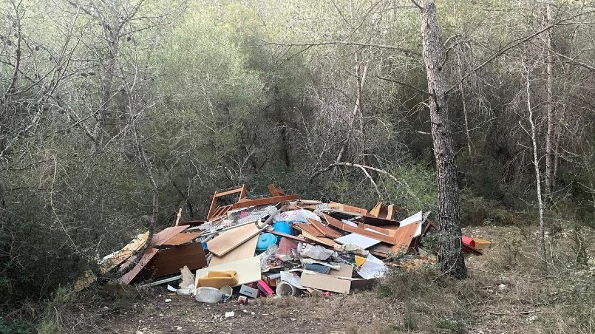 Imagen de uno de los vertidos en la zona de Escipiones.