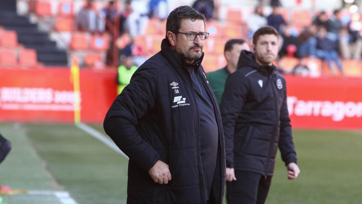 Imatge d'Iñaki Alonso durant un partit del Nàstic.