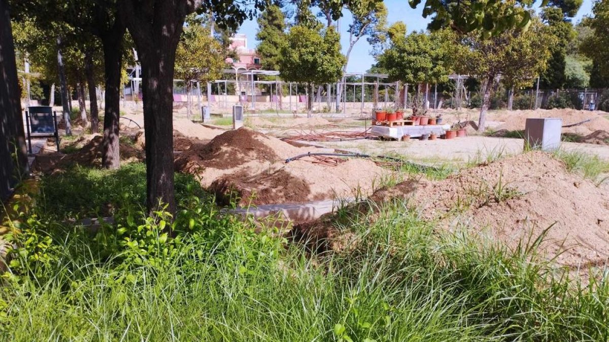 Imagen de archivo del parque del Roserar, cuando el Ayuntamiento rompió el contrato de obras.