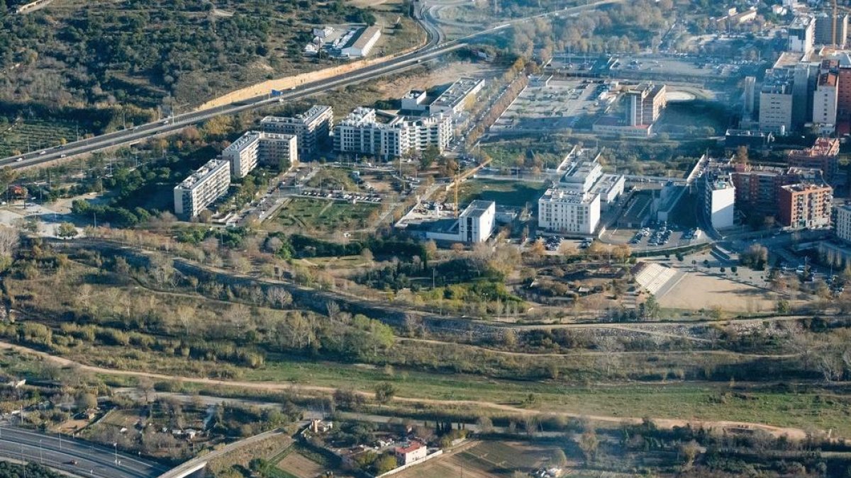 Imagen aérea del Francolí.