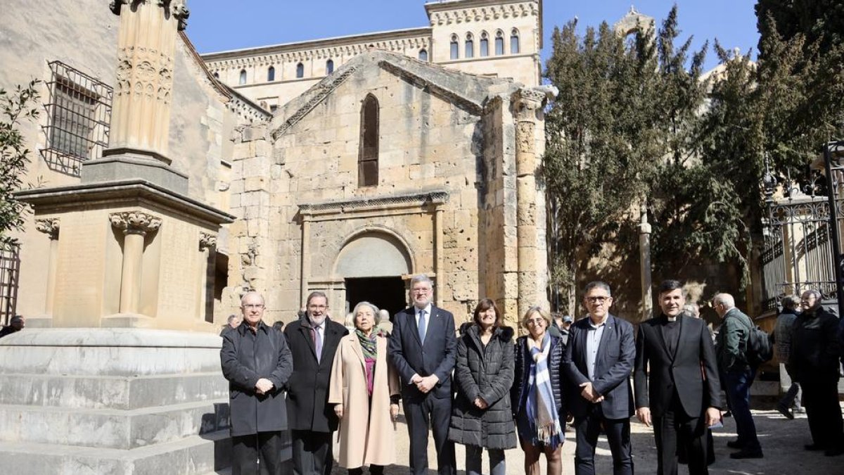 L'alcalde de Tarragona, Pau Ricomà, encapçalant l'acte de reobertura.