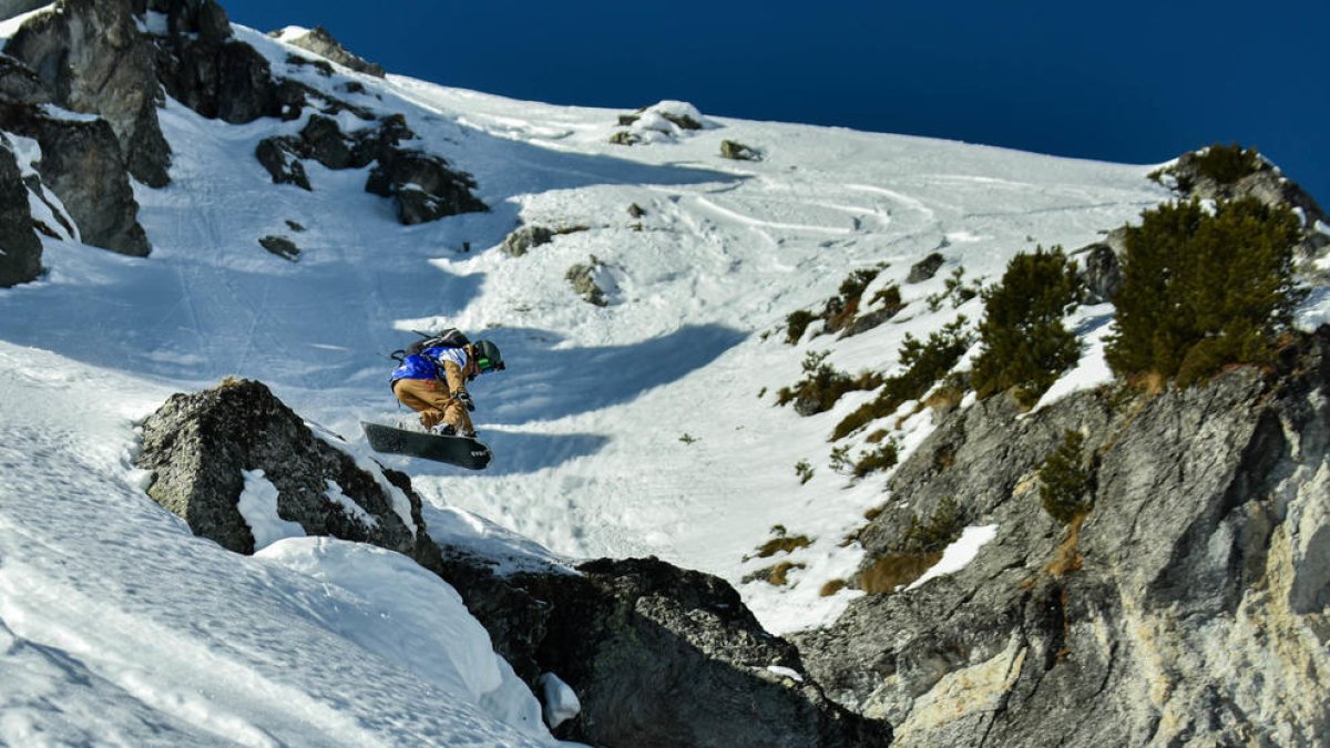 Núria Castán durant la prova del FWT Challenger a Suïssa.