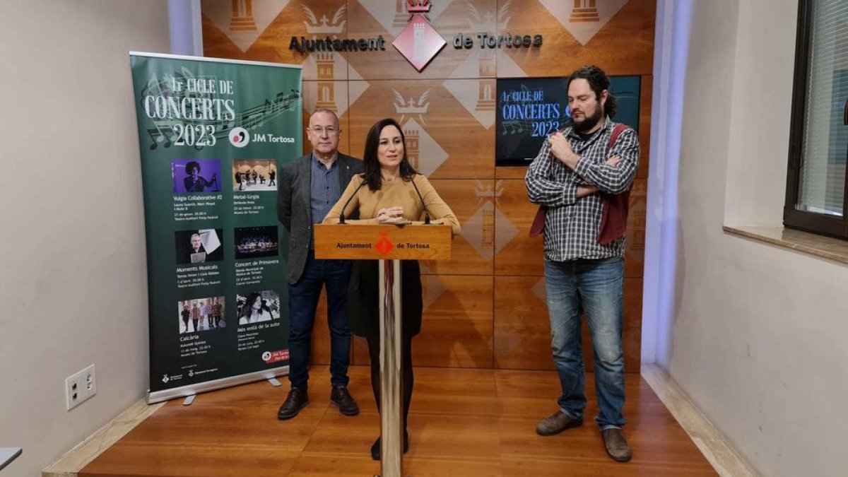 Roda de premsa de la presentació dels concerts de les Joventuts Musicals de Tortosa.