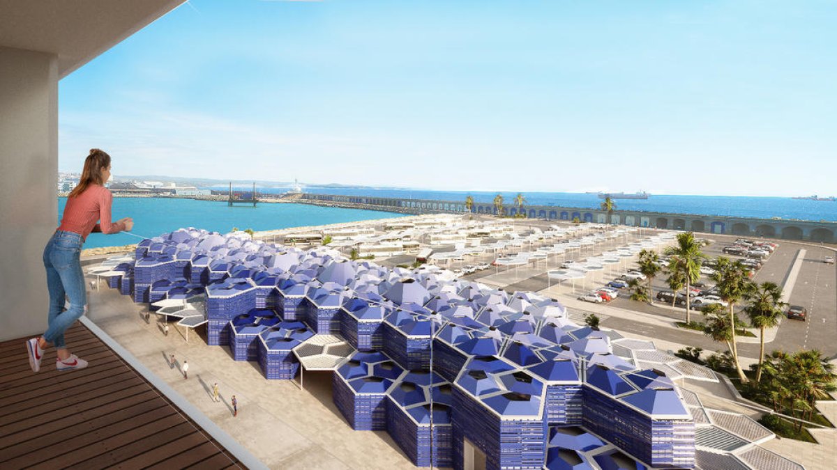 Imatge del projecte de la nova terminal de creuers que construirà GPH al Moll de Balears.