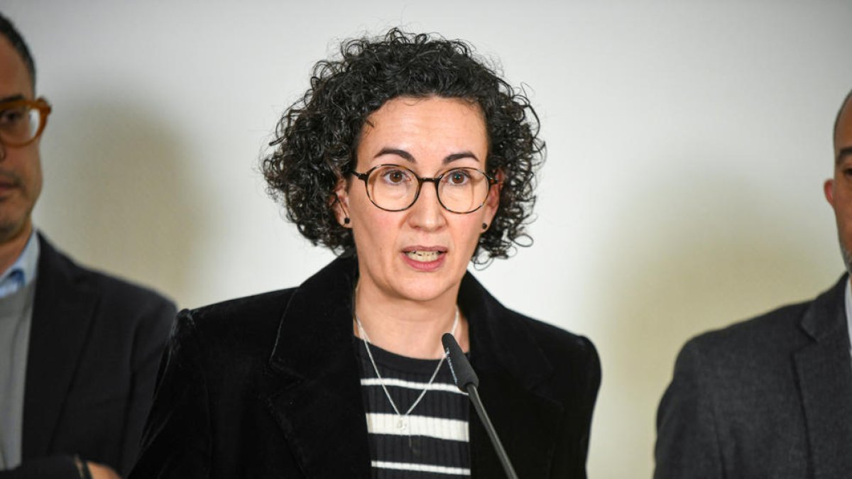 La secretària general d'ERC, Marta Rovira, a Ginebra.