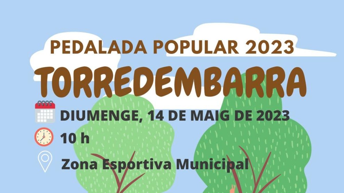 Cartel de la Pedalada popular de 2023 de Torredembarra.