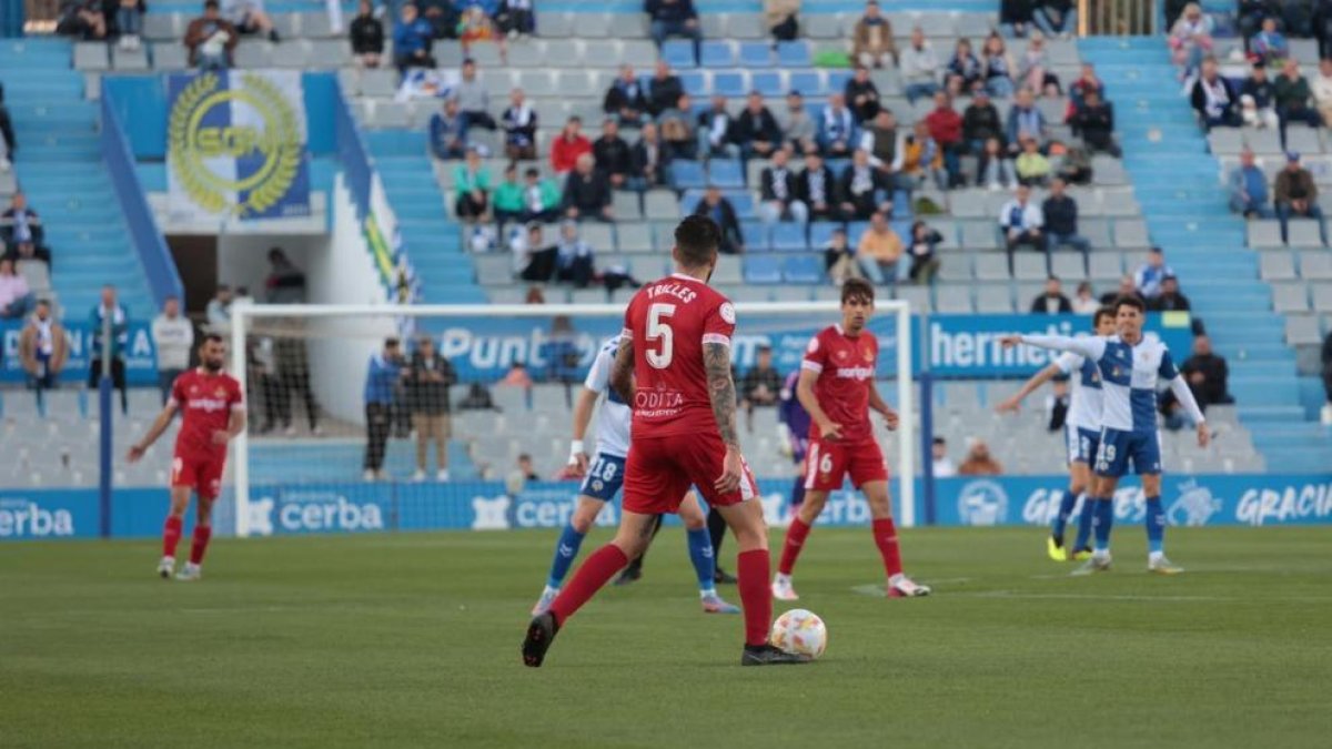 Marc Trilles durant el partit de dissabte contra el Sabadell.