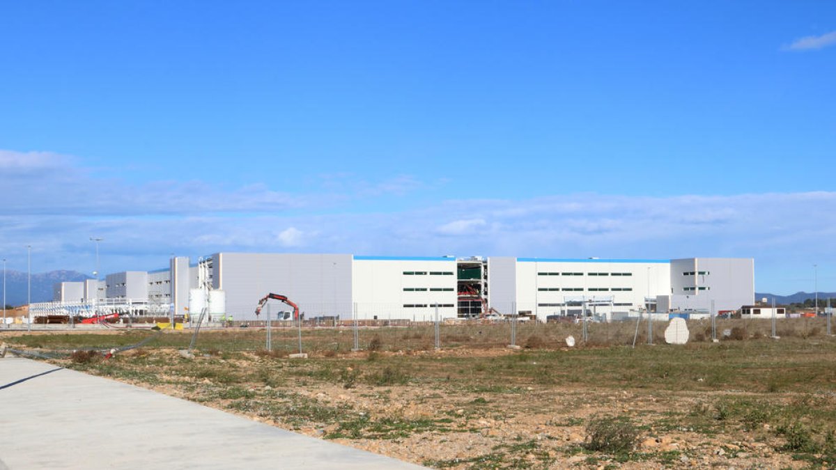 Pla general de les obres de construcció del magatzem logístic d'Amazon al Far d'Empordà.