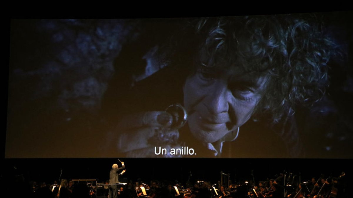 Una escena del film representat ahir al Palau Sant Jordi.