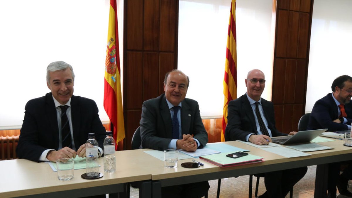 El president del TSJC, Jesús Maria Barrientos, i el president de l'Audiència Provincial de Tarragona, Joan Perarnau.
