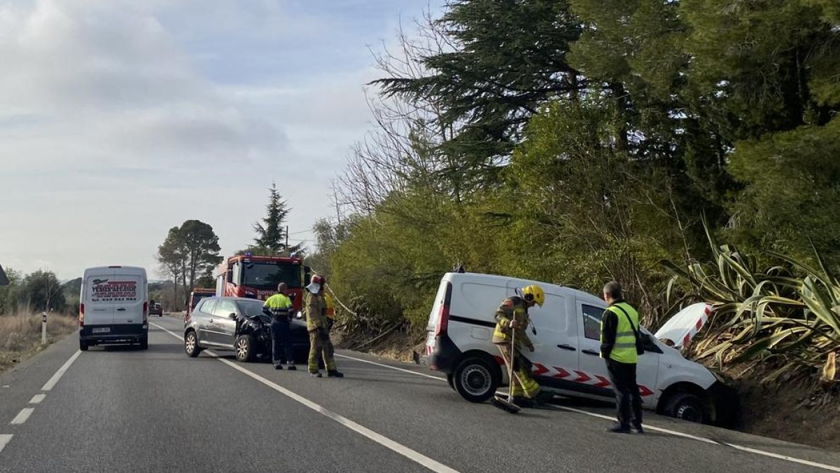 Imatge de l'accident a l'N-240 a Valls.