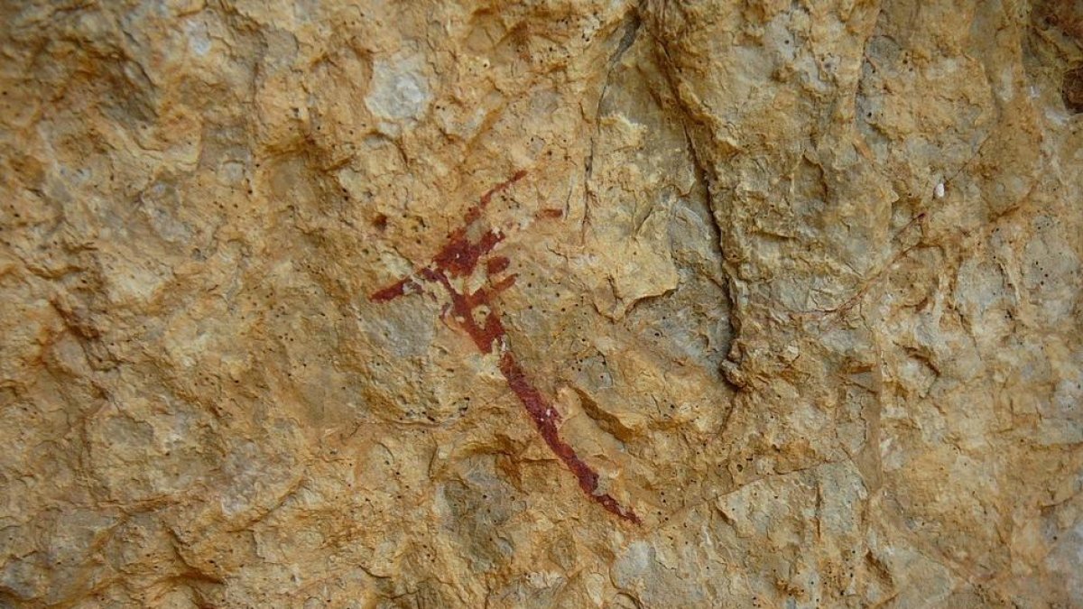 Figura de la Balma d'en Roc, un dels conjunts d'art rupestre que s'ha protegit l'entorn a Vandellòs.