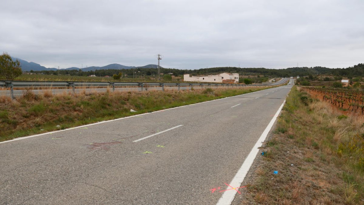 Pla general de la C-51z a Rodonyà on ha tingut lloc l'accident mortal.