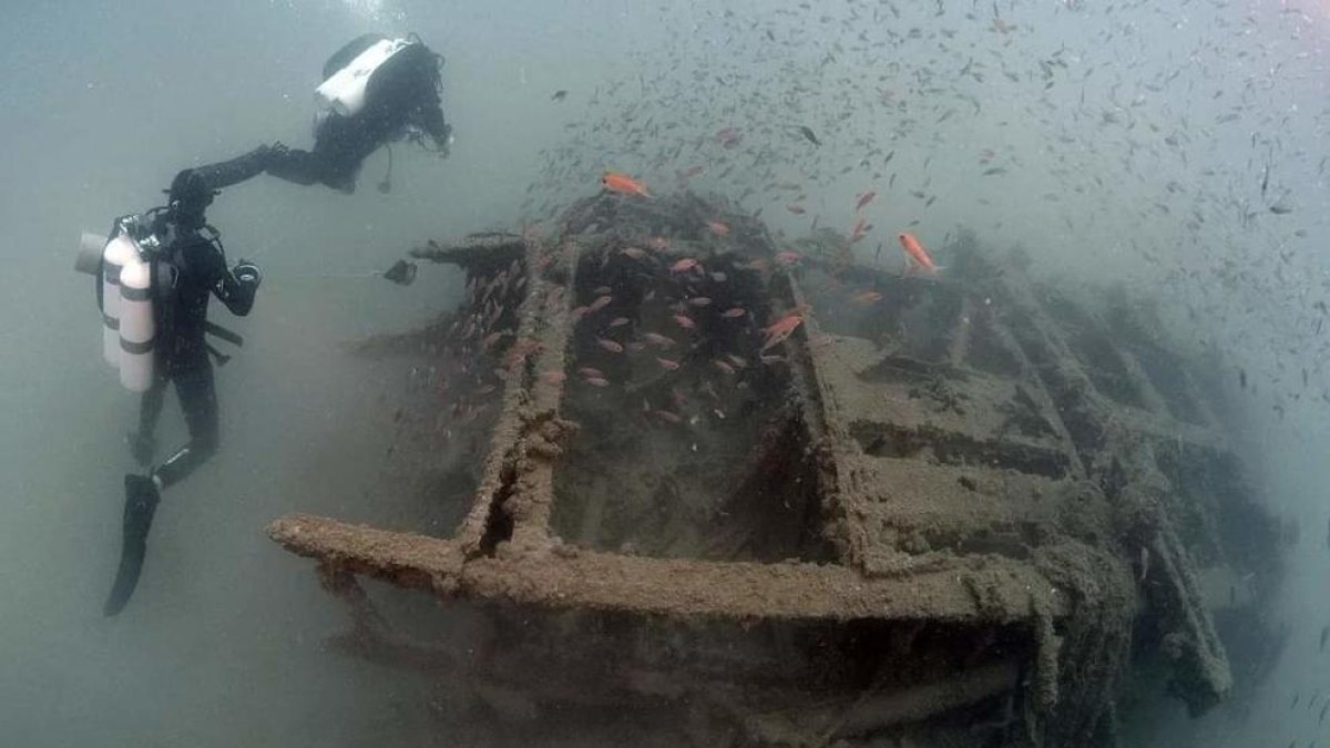 Imagen de una de las naves hundidas encontradas en el Mar del Ebro.