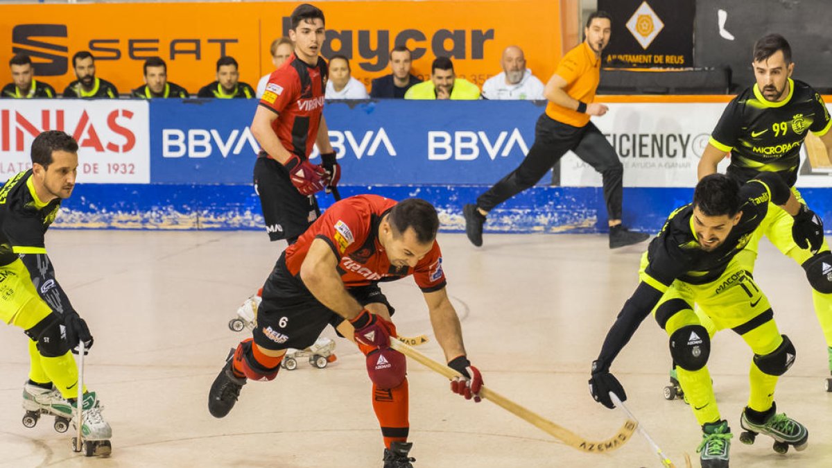 Imagen del último partido del Reus Deportiu con la Champions.