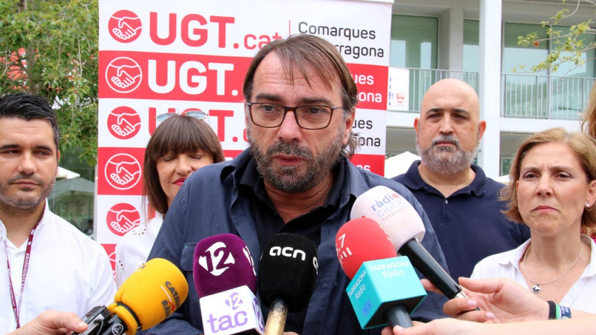 Camil Ros, secretario general de UGT Catalunya, en el Campus Catalunya de la URV en Tarragona.