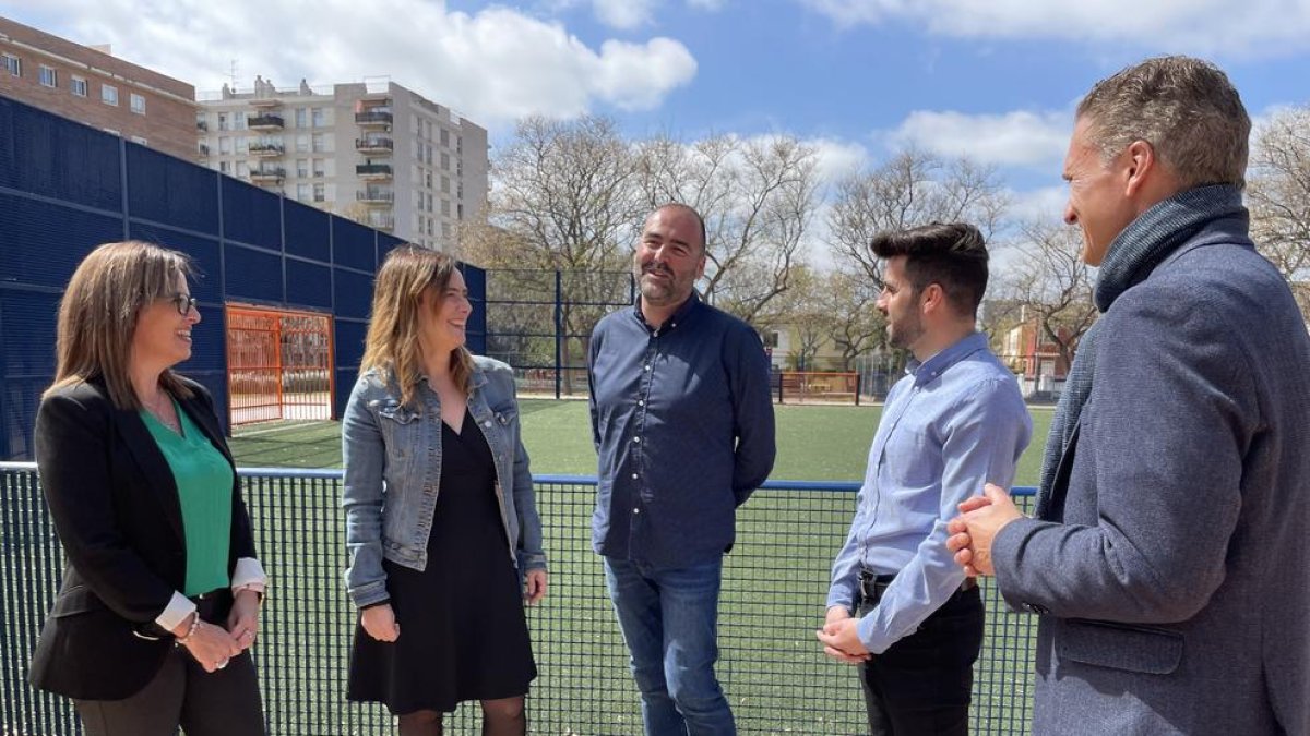 Imatge de Daniel Marcos, Erika Molina i Enrique Martín, números 6, 7 i 8 de la llista del PSC a Reus.