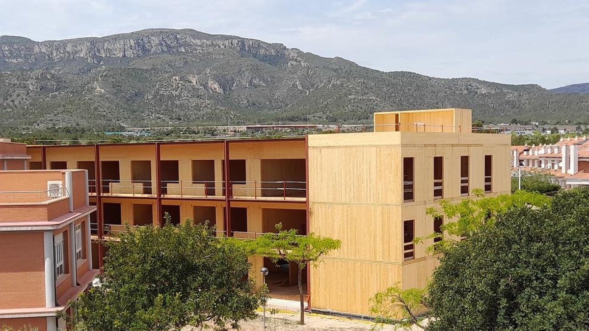 Una imatge de la residència per a la gent gran que s'està construint a l'Hospitalet de l'Infant.