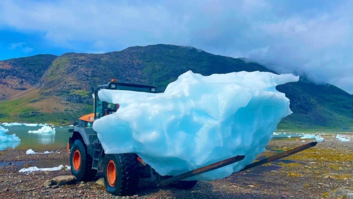 L'iceberg de 15.000 quilos que ha arribat a Màlaga.