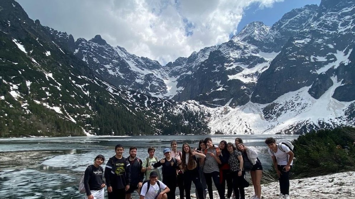 Fotografía de los alumnos del instituto de Reus que viajaron a Cracovia.