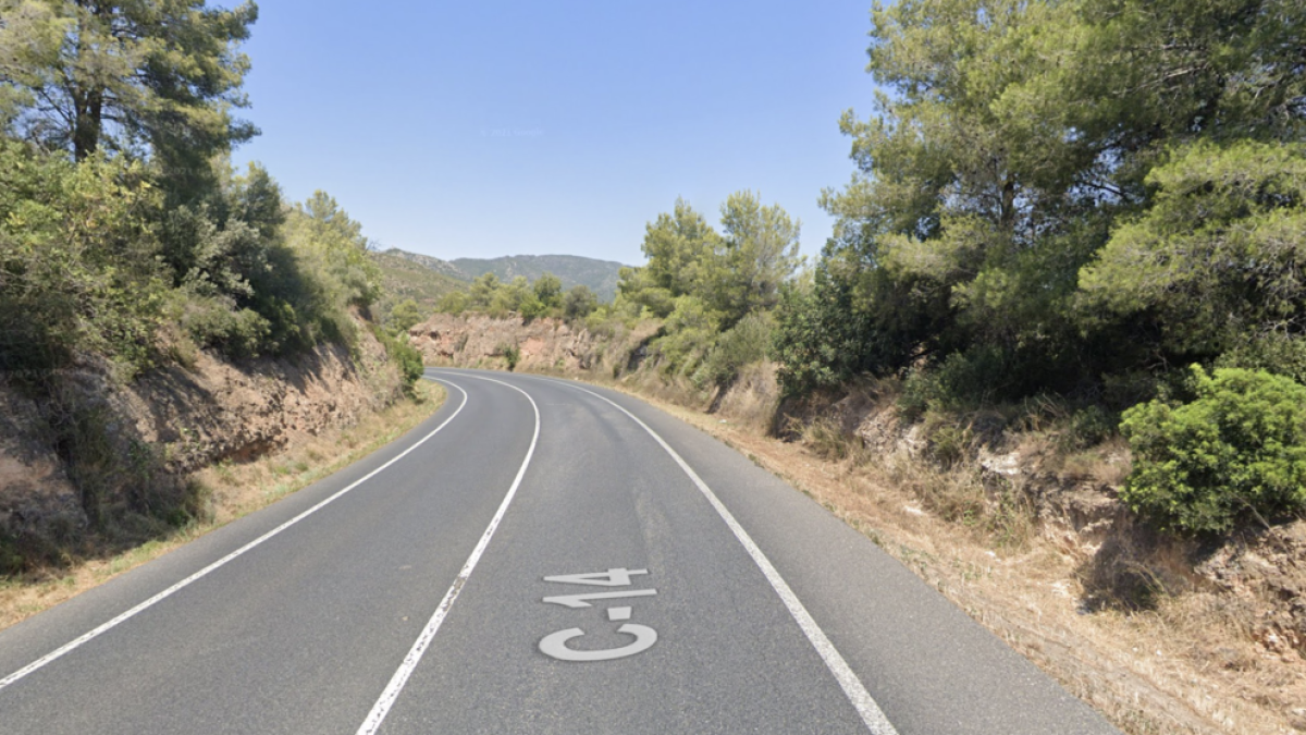 Tramo de la carretera cercano al punto del accidente.