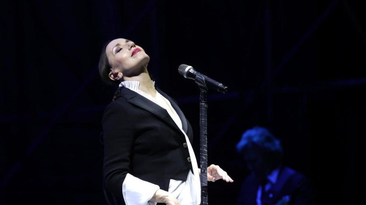 Luz Casal durante el concierto de clausura del Festival Internacional de Música de Cambrils.