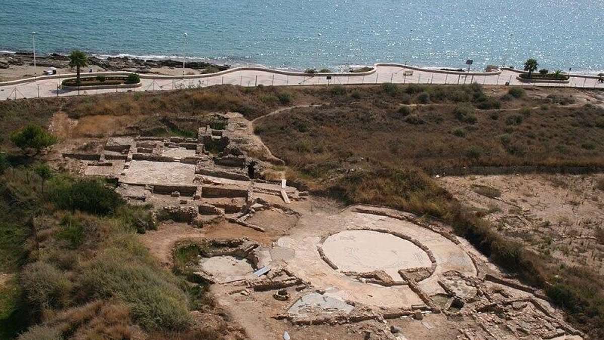 Inatge aèria del jaciment Baños de la Reina-Calpe