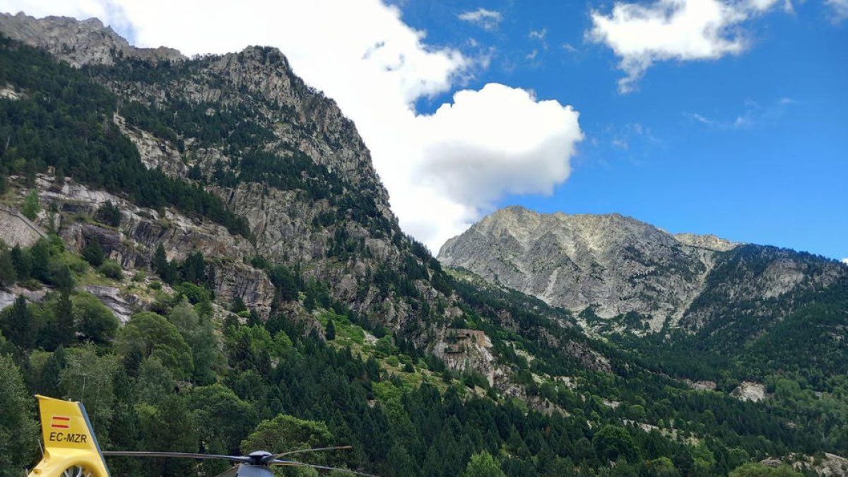 El dispositivo de búsquedA que se organizó para encontrar el excursionista en el Vall de Boí.