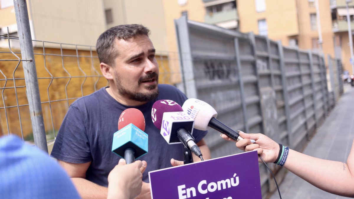 Jordi Collado durant la seva intervenció davant la premsa.